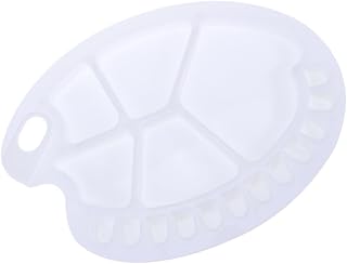 White Paint Tray with Thumb Hole, 18 Grids Plastic Palette for Gouache