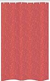 ABAKUHAUS Valentinstag Schmaler Duschvorhang, Tauben Cages, Badezimmer Deko Set aus Stoff mit Haken, 120 x 180 cm, Coral & Dark Salmon