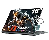 jumper Laptop 16 Zoll, IPS FHD Touchscreen Laptops, 16GB RAM 640GB Storage, Fingerabdruckleser, N95 CPU, 1 Jahr Office 365, Tastatur mit Hintergrundbeleuchtung, WiFi 6, für Studenten Business