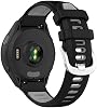 Correa de repuesto MOTONG para Garmin Forerunner 265S de 18mm, banda de silicona negra y gris para Garmin Forerunner 265S/255S/255S Music 4
