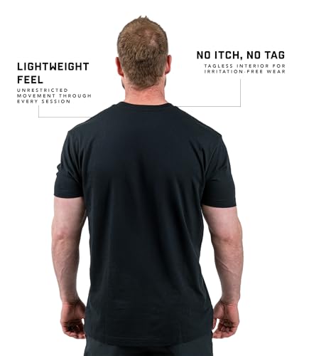 Gymreapers Clip Tag Basic Tee – Men's Athletic Fit Crew Neck T-Shirt, Soft Stretch, Tagless, Short Sleeve Workout Shirt3