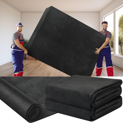 2 Pcs 80" X 144" Extra Large Moving Blankets Heavy Duty Packing B...