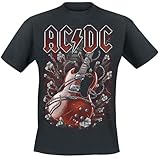 AC/DC Breaking The Wall Homme T Shirt Manches Courtes Noir XXL 100% Coton Regular/Coupe Standard
