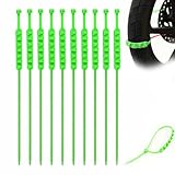 20pcs Zip Tie Tire Chains for Motorcycles & E-Bikes, Reusable Universal Emergency Snow Chains for Motorcycles...