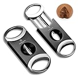 V-Cut Zigarrenschneider Edelstahl Zigarren Guillotine Schere Scharfe Klinge Tragbare Zigarren Zubehör Geschenk für Männer (silber)