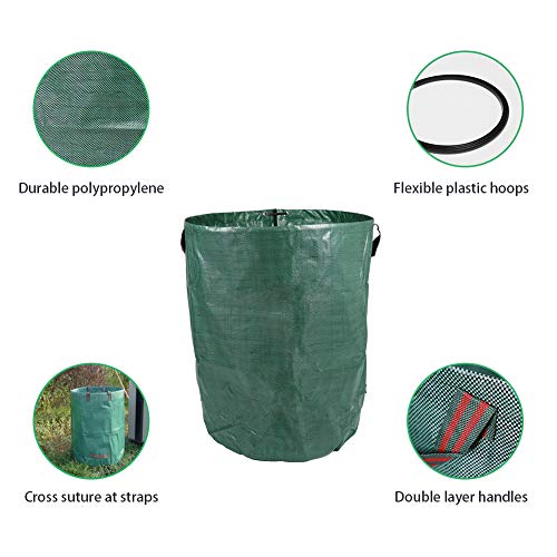 ValueHall Tuinafvalzak Leaf Afvalzak 3 stuks Tuinzakken Heavy Duty Tuinblad Afvalzak Herbruikbare Tuintas met Handgrepen… - Afbeelding 4