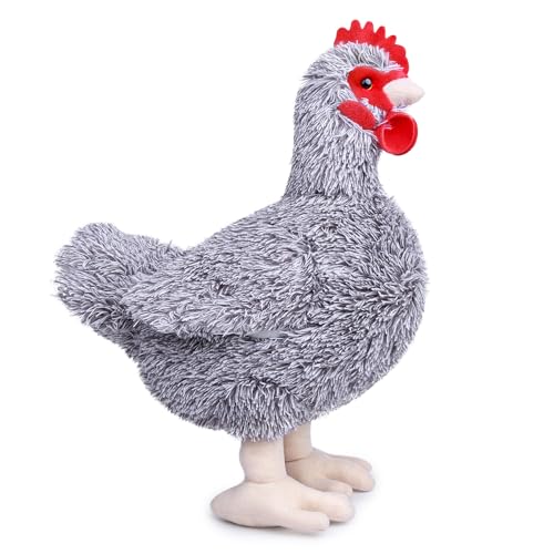 lilizzhoumax Pollo de Peluche 20cm/8”, Pollo de Peluche Lindas Muñecas de Relleno de Roedores, Lindo Aves de Corral Suave Juguetes De Animales Salvajes, Regalo para Amigos Y Niños