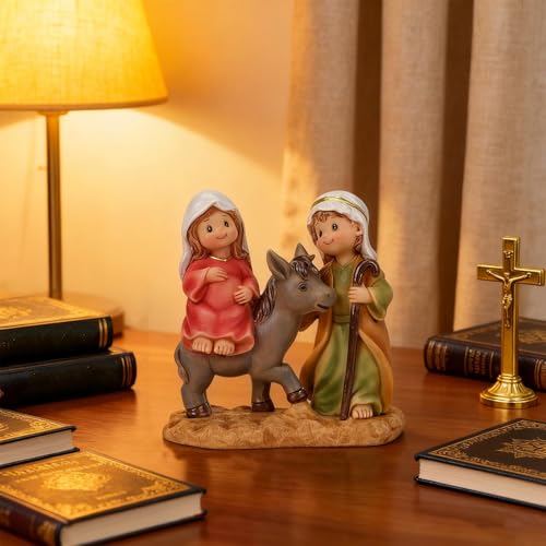 Sculptures religieuses haut de gamme de la Sainte Famille pour décoration de table