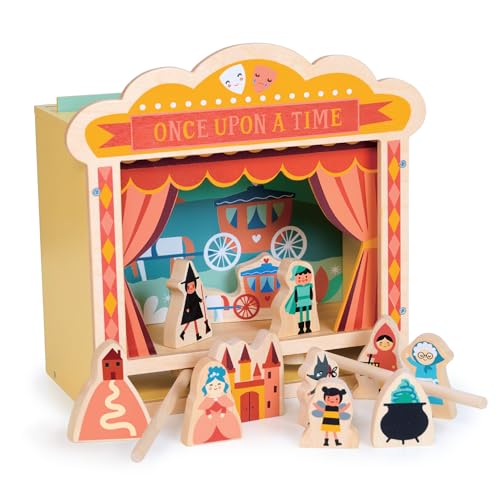 Mentari MT7313 Toys - Wooden Tabletop Theater - Wooden Puppet Stand cover