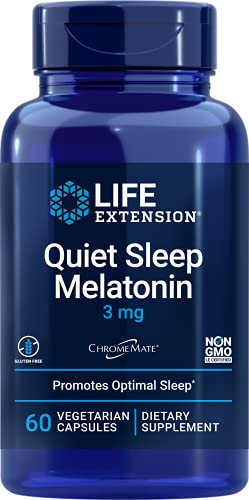 Life Extension Quiet Sleep Melatonin, B Vitamins, Magnesium & Inositol Supports Relaxation & Healthy Restful Sleep - Non-GMO, Gluten Free - 60 Vegetarian Capsules