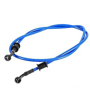 Tuyau D’huile Embrayage Frein, Keenso Tuyau de Ligne Tressé en Acier Inoxydable Coloré 500/600 / 900 / 1200MM pour Moto(Blue 1200mm)