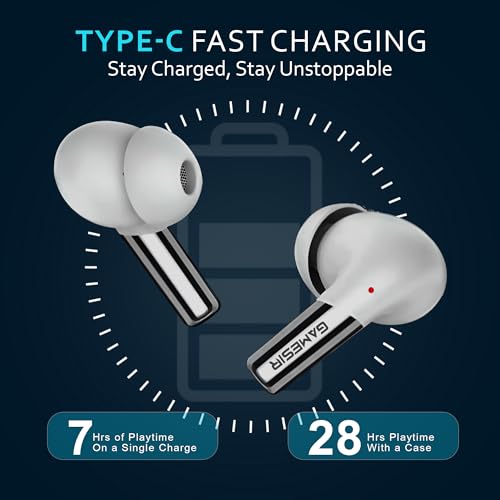 Image of GameSir Fusionbeatx Pro Wireless Noise Cancelling In Earbuds-Sound Optimize, 42H Playtime, 45Ms Low Latency, 12Mm Bass Drivers, Zen Enc Mic, Ipx5 Water Resistance, Bluetooth 5.3, Type-C Charging(Grey)
