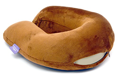 Image of VIAGGI U Shaped Memory Foam Travel Neck Super Soft Orthopedic Cervical Pillows - Brown