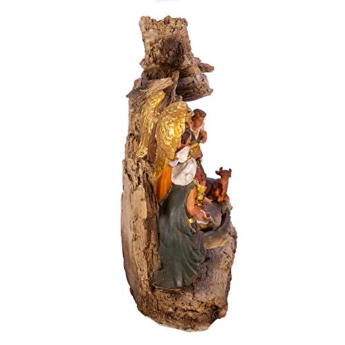 Kurt Adler 7-Inch Resin Nativity Table Piece, 11 Piece Set With Stable #TOP3