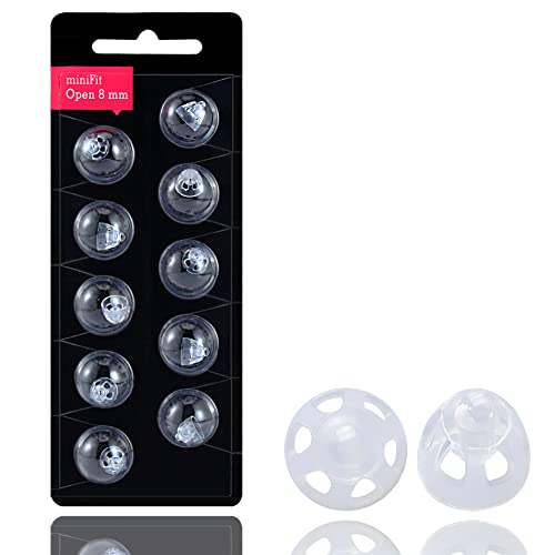 Hearing Aid Domes For Oticon Minifit Bass 8Mm Open（3 Pack），Universal Domes For Oticon Hearing Aid Supplies #TOP3