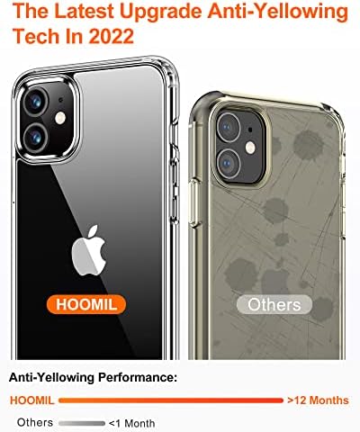 HOOMIL Crystal Clear Designed for iPhone 11 Case, Anti-Scratch Slim Fit with 4-Corner Shockproof Protection - Transparent