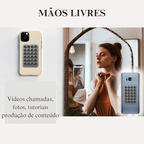 Suporte Adesivo Para Capinha Celular Com Ventosa Reforçado de Sucção Silicone Para iPhone E Android