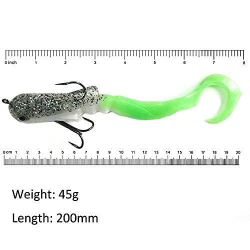 Mizugiwa 8"/20Cm 45G Pike Musky Dawg Fishing Soft Bait Lure Zabder Freshwater Tackle Bull Coarse Pack Of 4 #TOP7