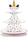 Espositore per cupcake unicorno a 3 piani ,Alzata per dolci per snack, cupcakes, decorazioni per anniversario di matrimonio.