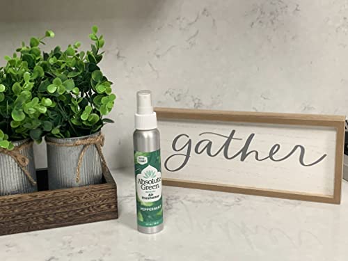 Absolute Green 100% Natural Air Freshener Room Spray, Non-Toxic, Eco-Friendly, Safe Around Home, Food, Kids,Pets, Odor Eliminator, Peppermint, 1 Count #TOP6