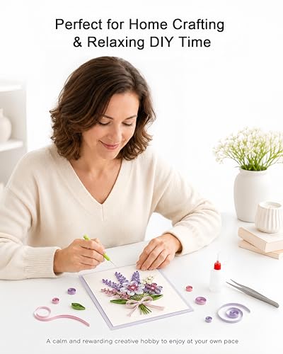 Kit de filigrana para principiantes juego de iniciación de quilling YURROAD tiras papel 3mm 6