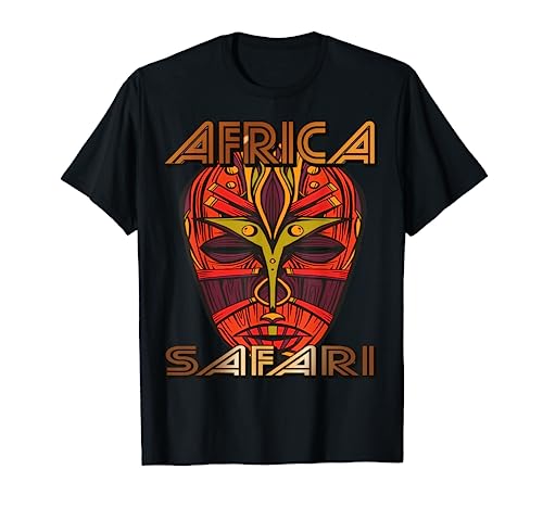 Máscara de África Safari Souvenir Serengeti National Park Animales Camiseta