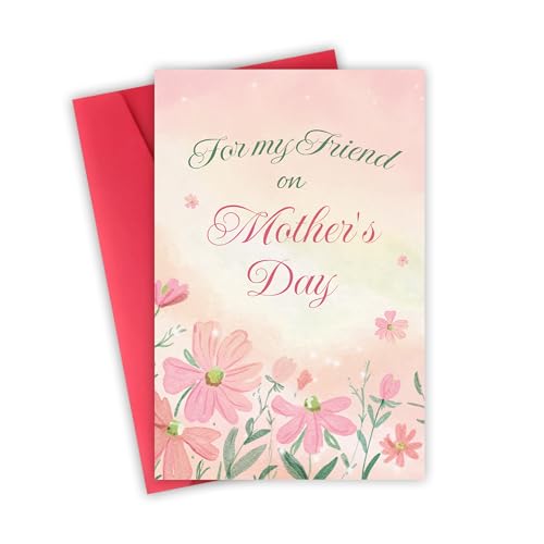 CutePoem Happy Mothers Day Card for Bestie, Best Friends Mothers Day Gifts Card, To My Beautiful Friend.
