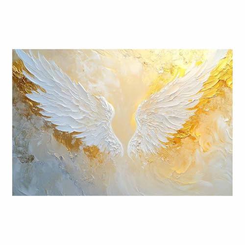 Peinture au fluide doré AMXBZC 80x120cm sans cadre, grande affiche d'art abstrait blanc pour salon