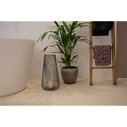 samui | Windlicht Laterne Stockholm für draußen als Gartenlaterne oder Innen Deko, Kerzenhalter Glas, Laterne aus Metall, Draht Design Cover