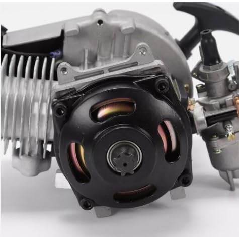 49CC 2 Stroke Engine Motor Pull Start Engine Starter Motor for Pocket Bike Mini Quad Bike Scooter ATV, Engine Motor Replacement Kits (US Stock)