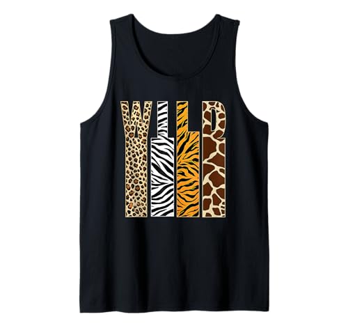 Wild Cool Animal Print Zoo Day Zebra Tiger Leopard Cheetah Tank Top
