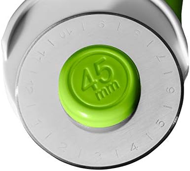 Elan Rotary Cutters for Fabric Green, Fabric Rotary Cutter Sewing, Wallpaper Tools, Used as Rotary Cutters for Fabric, Rotary Cutter Blades 45mm, Fabric Cutting Wheel, Perfect Quilting Tools