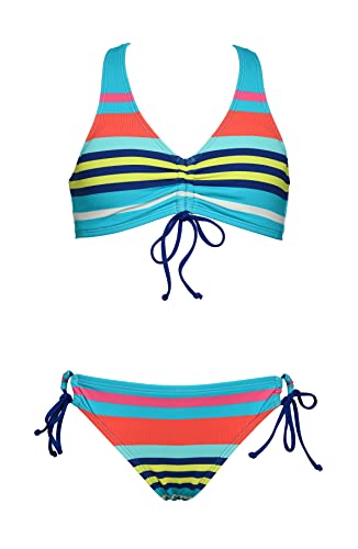 Image of Hobie Girls' Racerback Bikini Top and Side Tie Hipster Bottom Swimsuit Set
