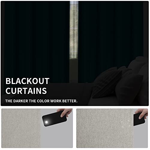 Easy-Going Luxury Double Linen Blackout Curtain 42X84 Inch Window Curtain Drapes For Bedroom, Living Room Thermal Insulated Room Darkening (Set Of 2 Panels, Natural) #TOP5