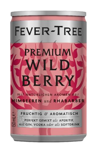 FEVER-TREE | Premium Wild Berry | Mit natürlichen Aromen aus Himbeeren und Rhabarber | 8 x 150 ml