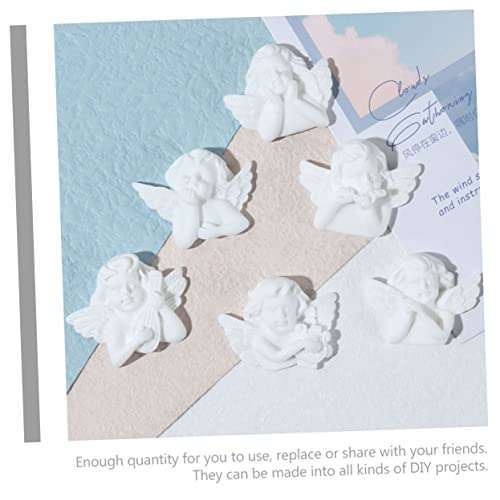 Housoutil 90 Peças acessórios anjinho livro de recortes ornamentos de anjo de concha de telefone scr