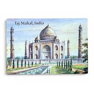 Kühlschrank-Magnet Taj Mahal, India, Souvenir Foto Kühlschrankmagnete Kühlschrankmagnet - I Love Indien Asien Souvenirs Sticker Bild Magnete für Magnettafel, Valdeig, P