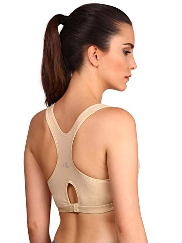 Image of Jockey 1378 Women Wirefree Padded Super Combed Cotton Elastane Stretch Full Coverage Racerback Active Bra with StayFresh and Moisture Move Treatment