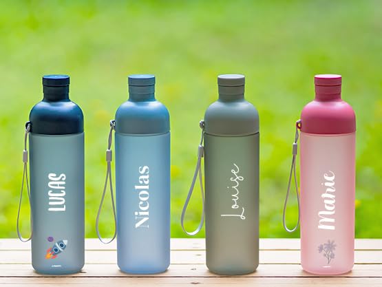Bouteille Personnalisée Pour Enfant, Gourde D'eau Avec Paille - Super