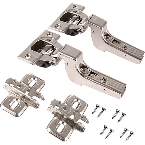 1 Pair x Blum Soft Close Cabinet Hinge Arm Clip 71B3 & Mounting Plate 173L610 (Inset Application)