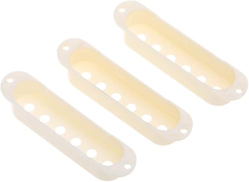 Miniatura 3 de Musiclily Pro Plastic - Juego de 3 cubiertas para pastillas de guitarra Stratocaster de 50502.047 in, para Import Strat Squier, color blanco