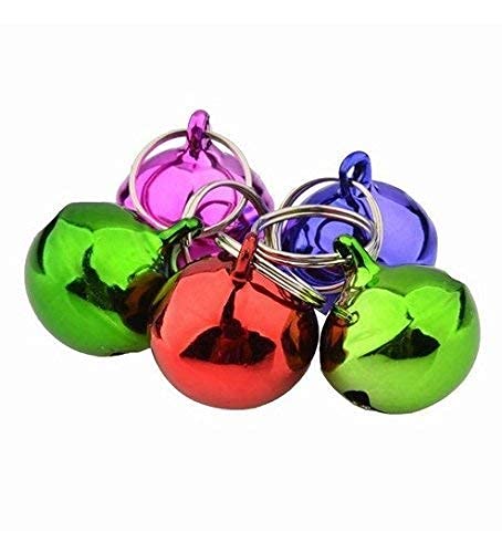 Taiyo Pluss Discovery® Dog Neck Collar Bells, Charm for Dog, Cat, Puppies & Kittens (Multicolour) - Pack of 5 (PET BELL-18MM)