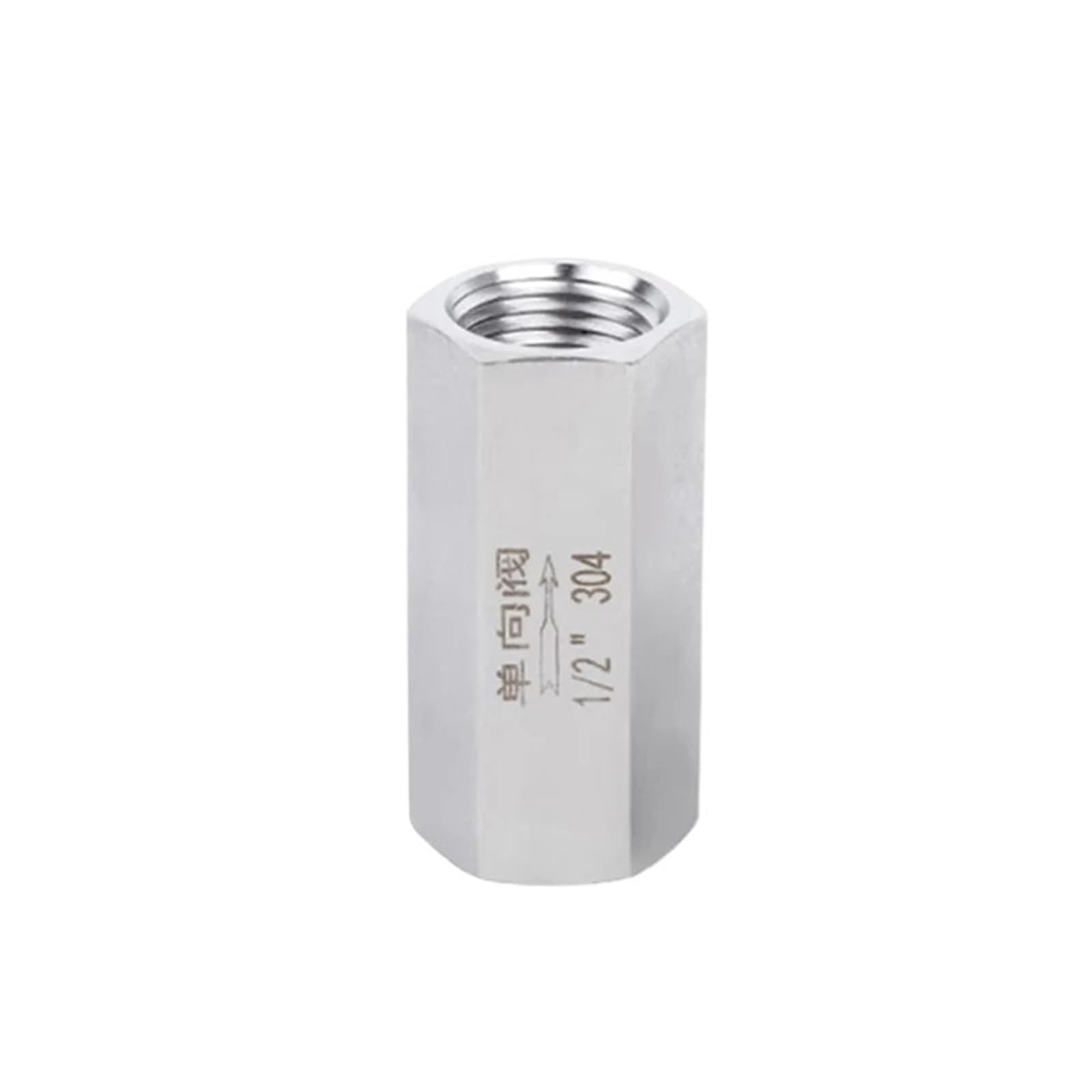 304 Stainless Steel Check Valve 1 Way Non-Return Valve(Female to Female,M16X1.5_Size)