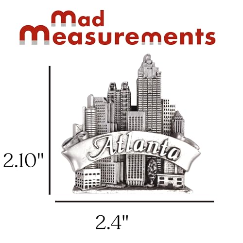Imán Decorativo Atlanta Skyline 2.1 x 2.4 pulgadas miniatura 2