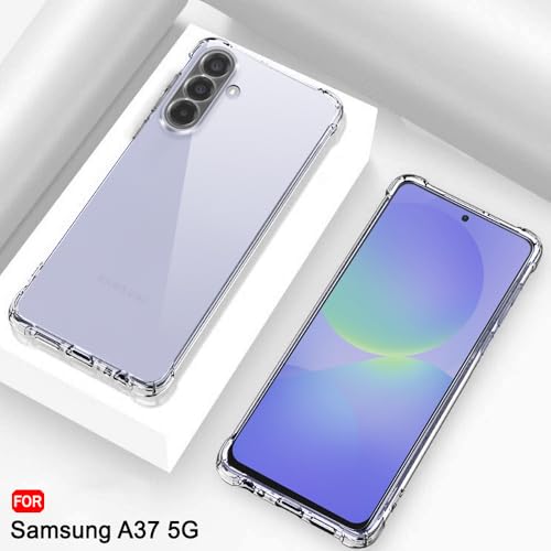 Image of TheGiftKart Back Cover for Samsung Galaxy A37 5G Case | Crystal Clear Soft Shockproof Case | Cushioned Edges for Ultimate Protection Galaxy A37 Back Cover (TPU, Transparent)