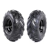 Set of 2 145/70-6 ATV Tires Wheels with Rims 3 Stud 145-70-6 Tubeless Tire for Go Kart ATV UTV Quad Bike...