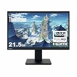 【整備済み品】Lenovo ThinkVision E22-20 21.5インチ 液晶モニター フルHD（1920×1080）IPS 非光沢 HDMI/DisplayPort/VGA スピーカー内蔵 高さ調整 ピボット VESA対応