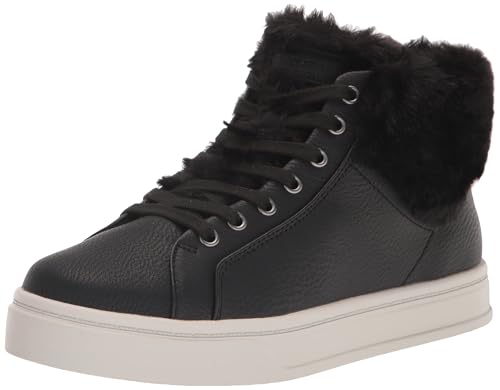Koolaburra by UGG Women's Sundell Fuzz Chukka Sneaker, Black, 10