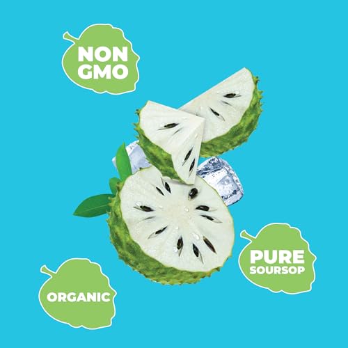 JANS 100% Soursop Juice with Pulp (16.9 oz, Pack of 12) NO Sugar Added, Pure Guanabana Graviola Fresh from Juice, Not From Concentrate