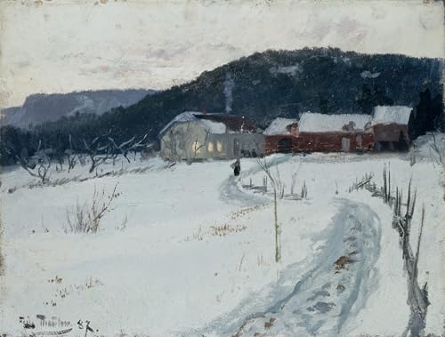 Lienzo Green Upper Maja Farm Fritz Thaulow para renovar paredes aburridas